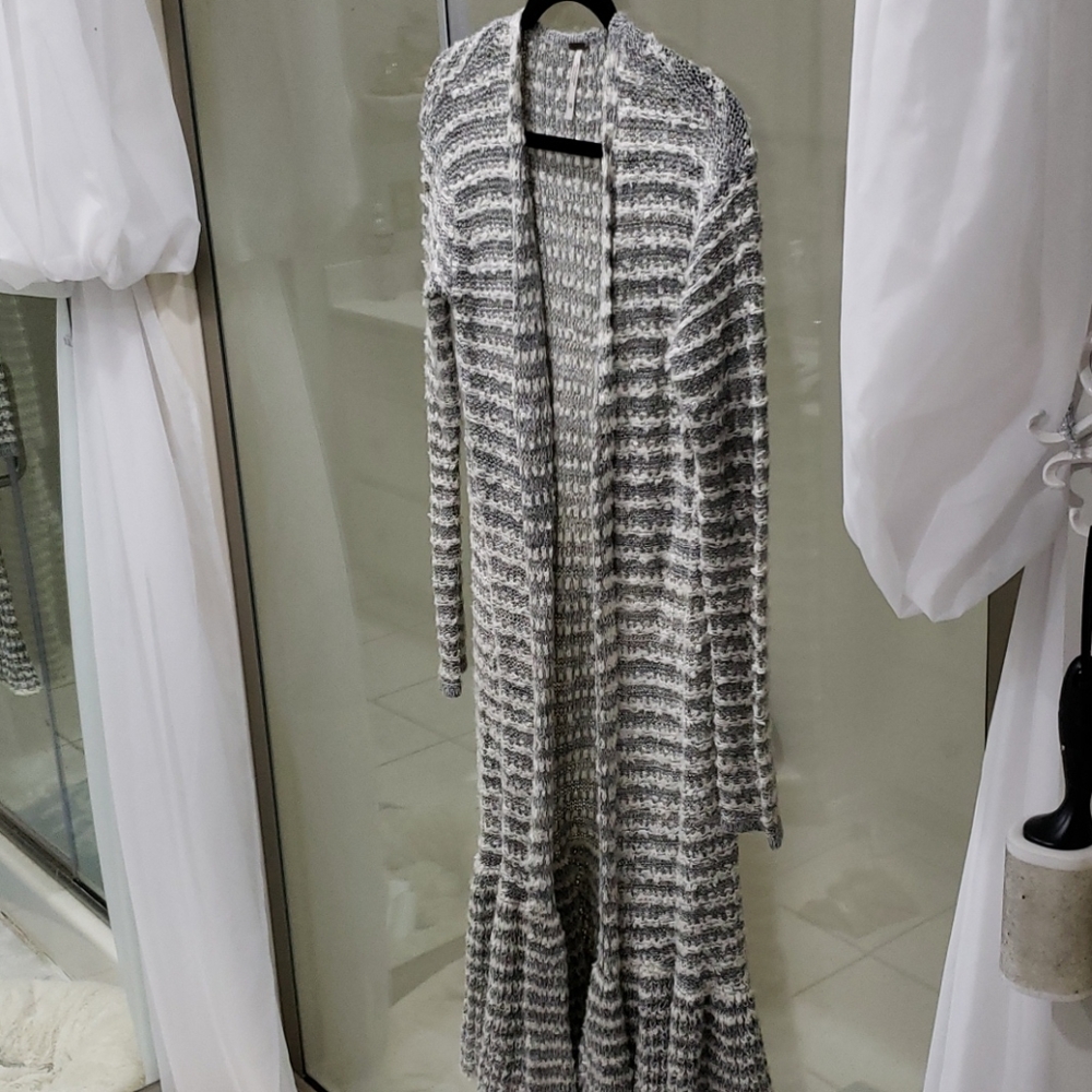 Free People Duster Sweater 44" Long! Size XS